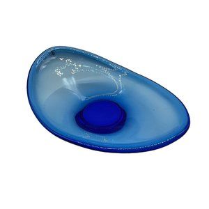 Vtg. Holmegaard MCM Chunky 1960's Oval Glass Bowl